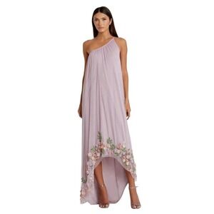 Mac Duggal 9236 One Shoulder Embellished Trapeze Floral Dress Size 12 $498